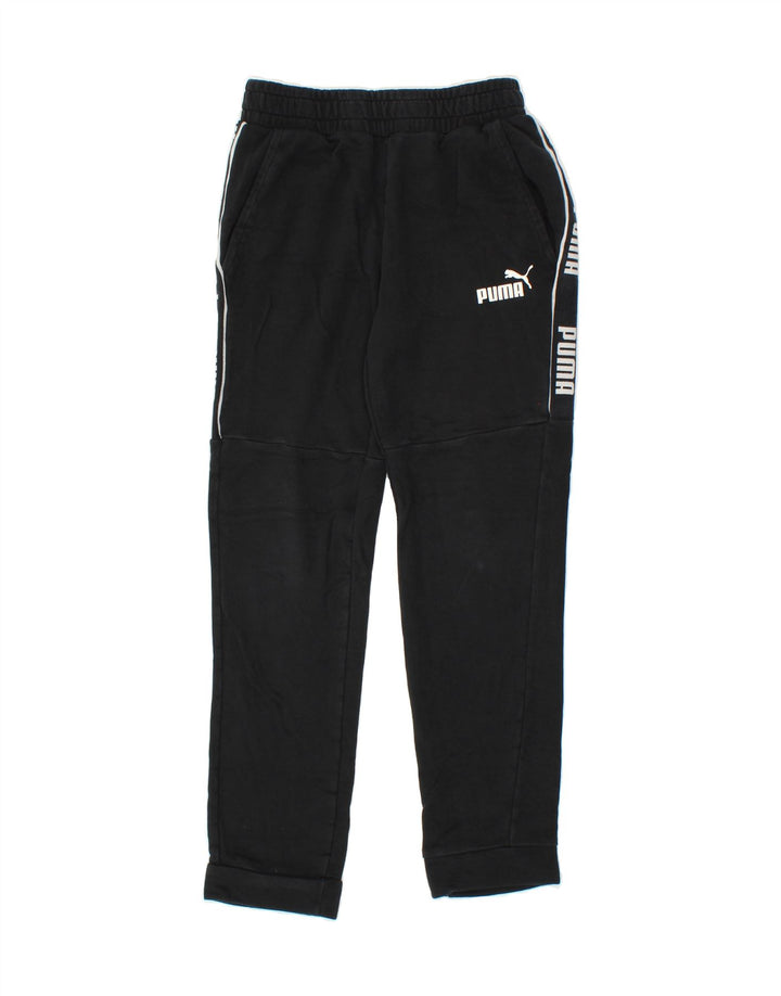 PUMA Mens Graphic Tracksuit Trousers Small  Black Cotton Vintage Puma and Second-Hand Puma from Messina Hembry 