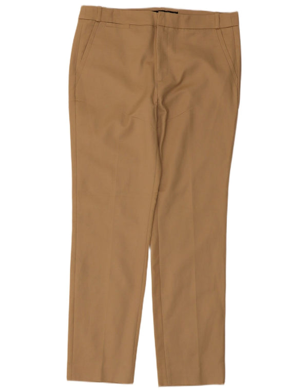 Pantaloni Chino Drepți Zara Femei EU 40 Mediu L30 L28 Bumbac Bej
