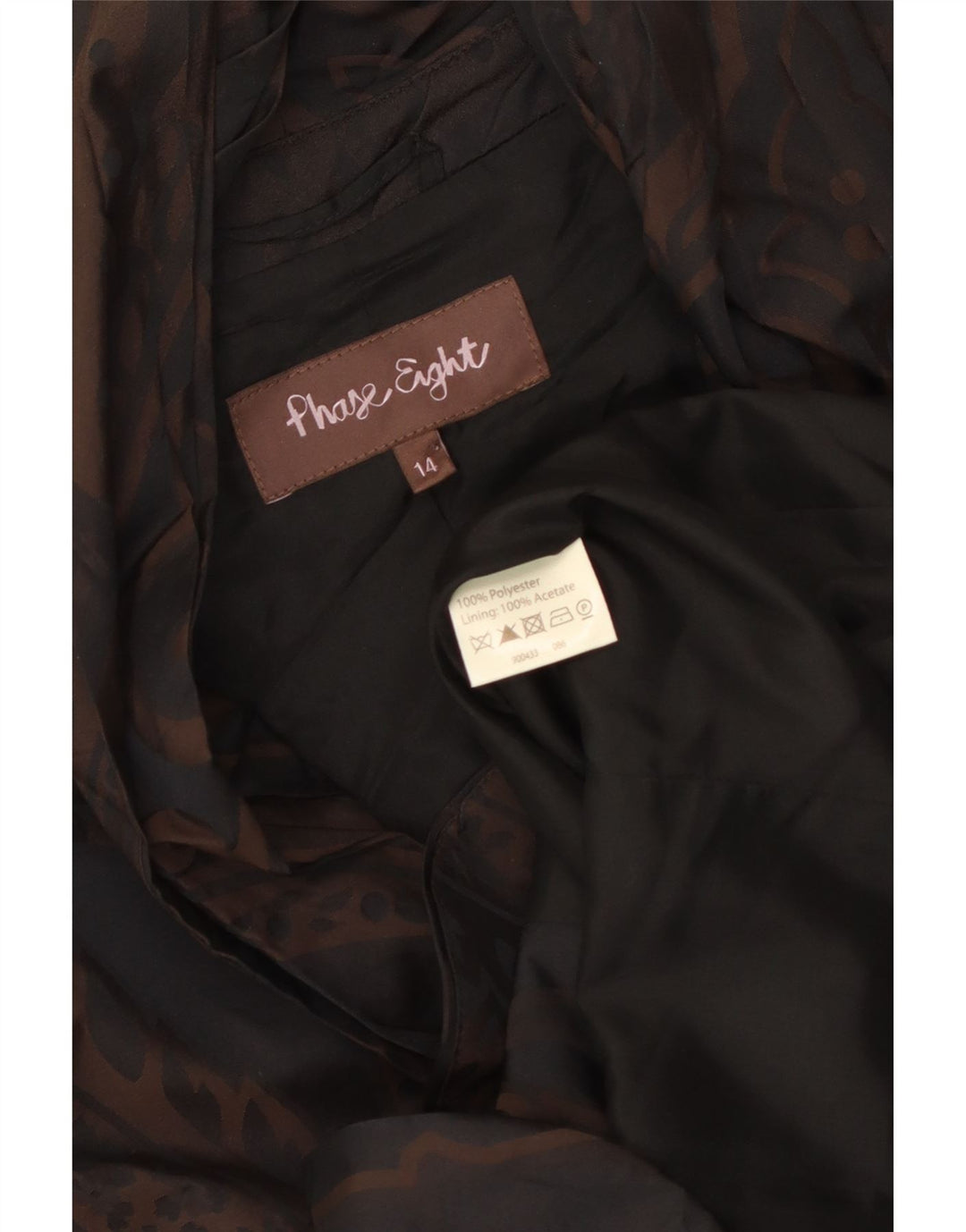 Jachetă blazer pentru femei Phase Eight cu mâneci 3/4 UK 14 Medium Brown Paisley