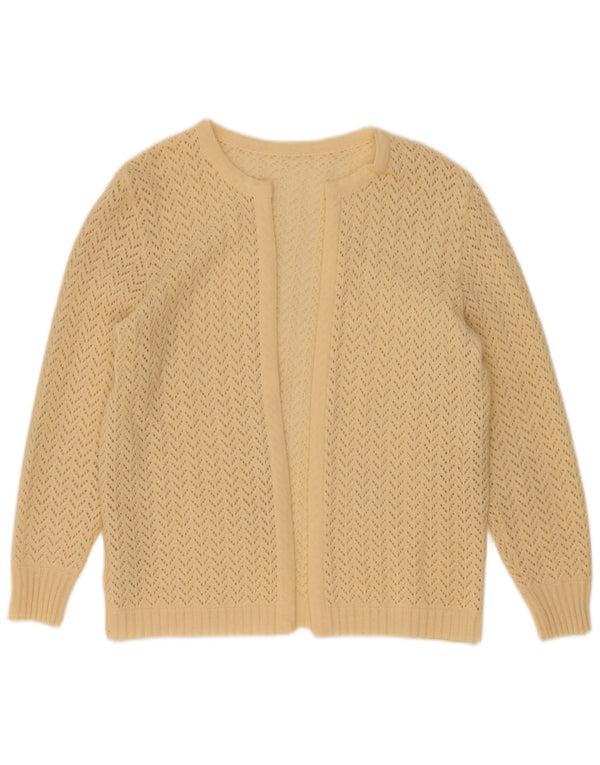Pulover cardigan deschis pentru femei Schoeller UK 12 Medium Bej Poliacrilic