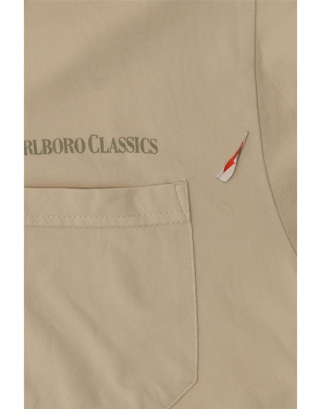 Tricou polo Marlboro Classics pentru bărbați, bumbac alb mediu
