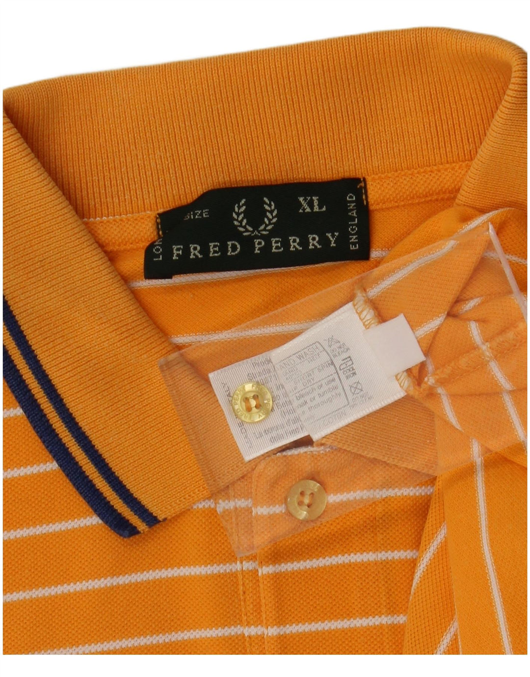 Cămașă polo pentru bărbați Fred Perry XL, bumbac cu dungi portocalii