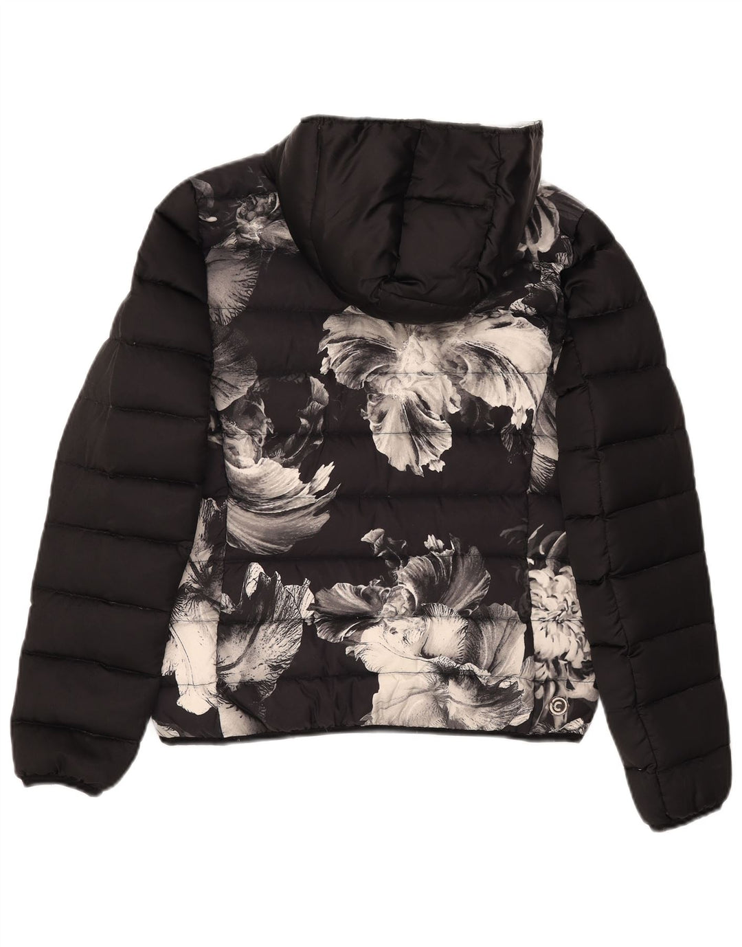 Jachetă căptușită cu glugă cu glugă Colmar pentru femei IT 44 Medium Black Floral