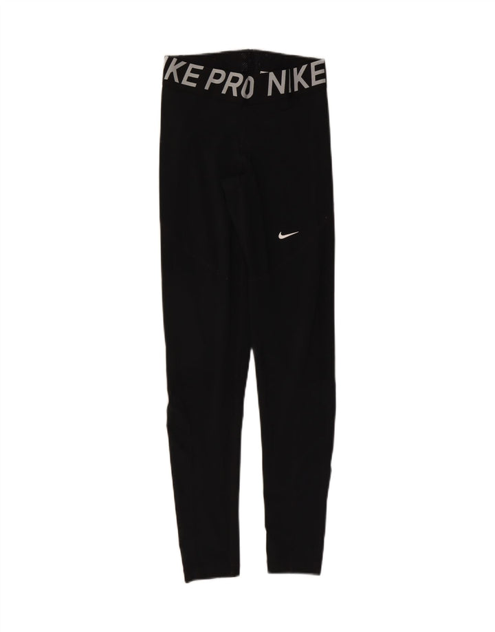 Leggings cu grafic pentru femei Nike UK 8 Mic, negru, poliester Sport