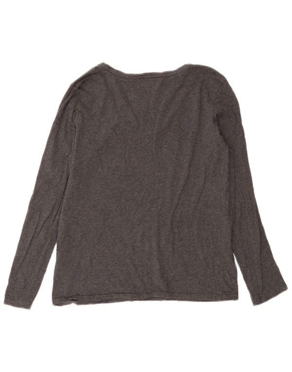 Top pentru femei Ralph Lauren cu mânecă lungă UK 14 mare bumbac gri