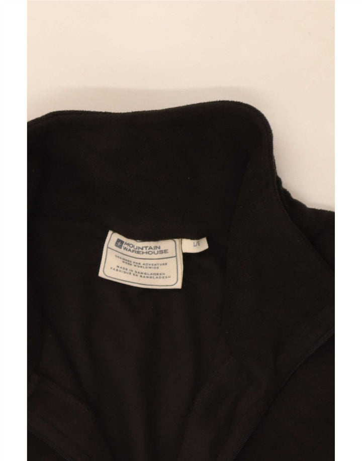 Jumper pentru bărbați Mountain Warehouse, cu fermoar și gât, din lână, mare, negru, poliester