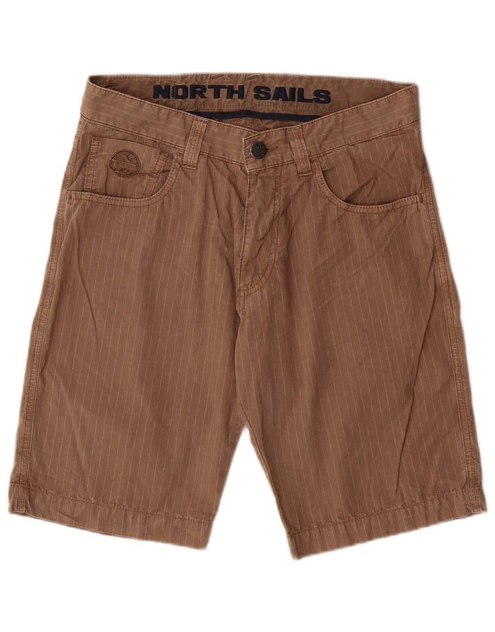 NORTH SAILS Pantaloni scurți casual pentru bărbați W30, bumbac cu dungi maro mediu