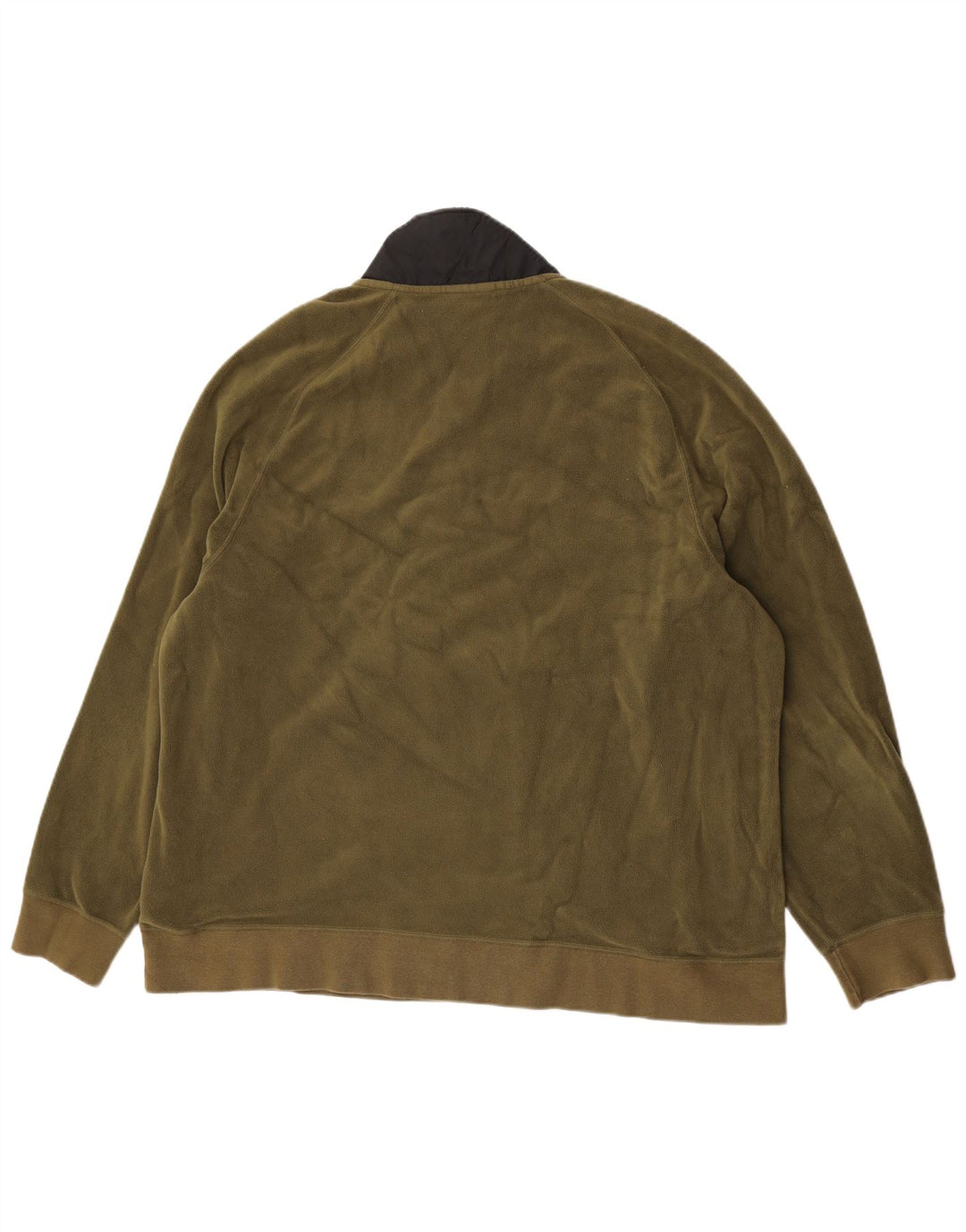 Pulover Nike pentru bărbați, cu fermoar și gât, din fleece, 2XL, kaki, poliester