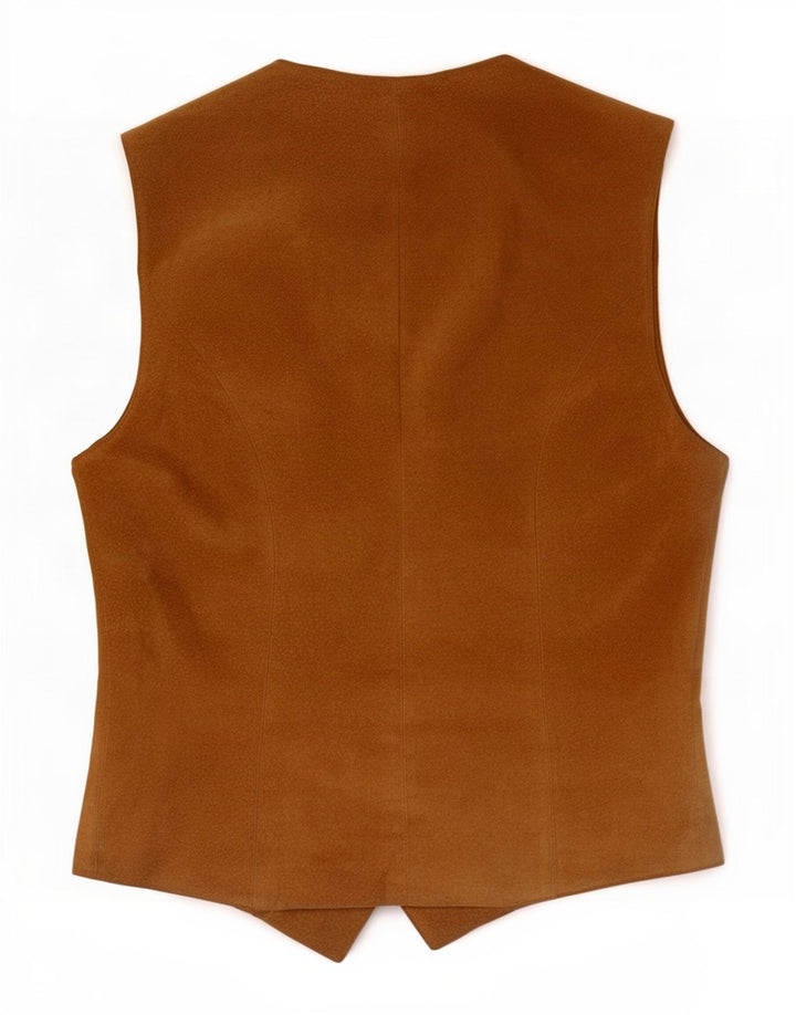 Gilet de piele intoarsa pentru femei Danier UK 12/14 Medium Beige Piele