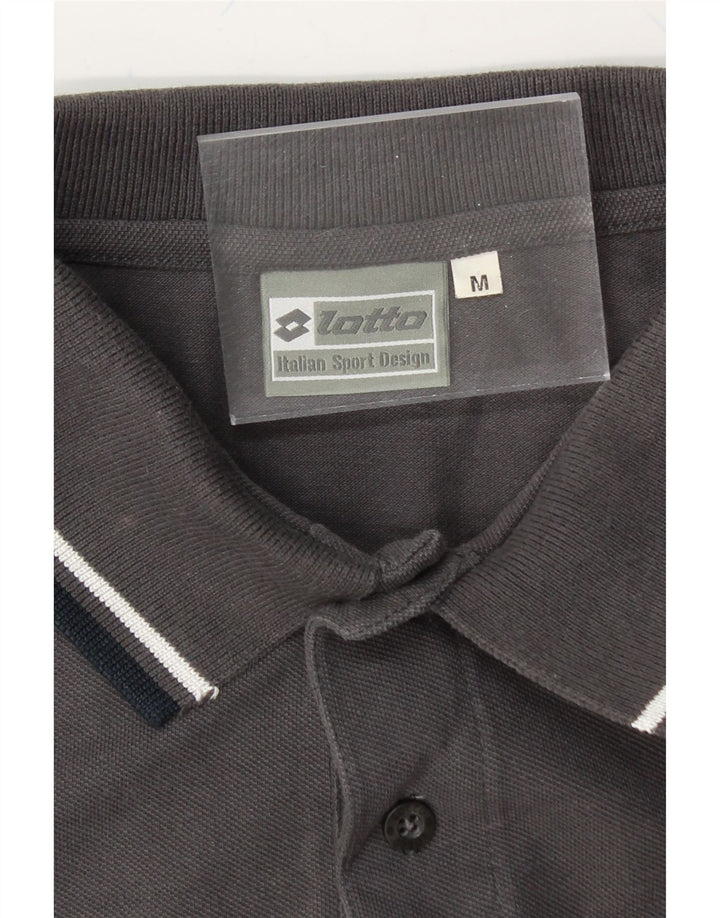LOTTO Mens Polo Shirt Medium Grey Cotton Vintage Lotto and Second-Hand Lotto from Messina Hembry 