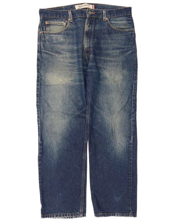 Blugi drepti pentru bărbați Levi's 505, cu ajustare normală, W36 L30, bumbac albastru