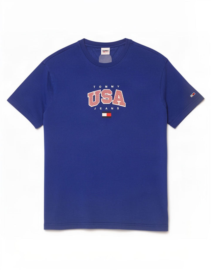 Tricou grafic Tommy Hilfiger pentru bărbați Top mare albastru