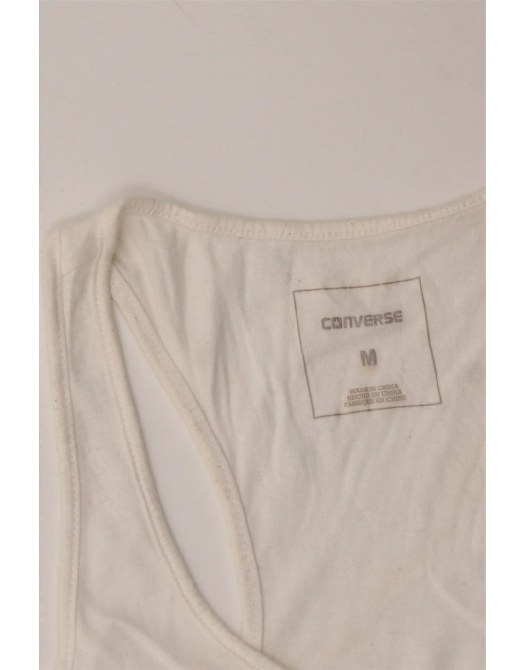 CONVERSE pentru femei Chuck Taylor Graphic Vest Vest Top UK 12 Medium White