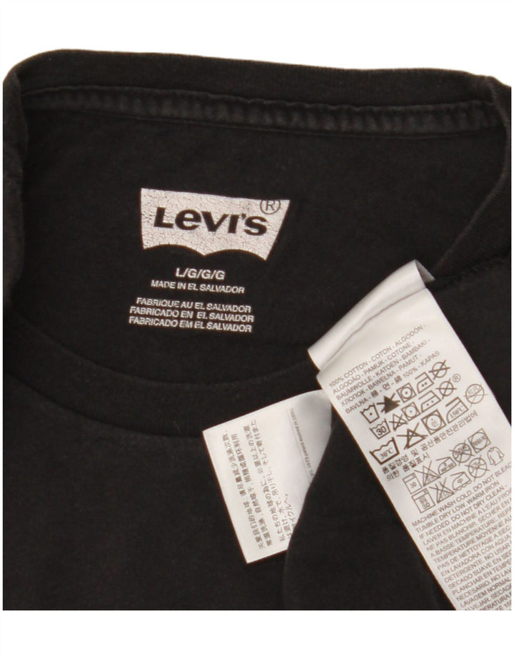 Tricou grafic pentru bărbați Levi's Top mare din bumbac negru