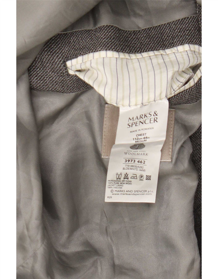 Sacou Marks & Spencer pentru bărbați, cu 2 nasturi, UK 44 XL, lână nouă, gri