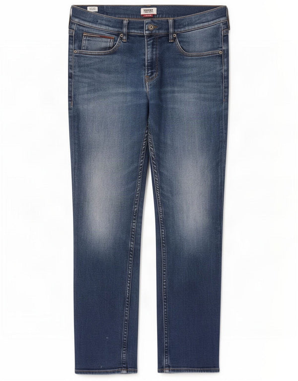 Tommy Hilfiger Mens Ryan Original Fit Straight Jeans W34 L34 Blue Cotton
