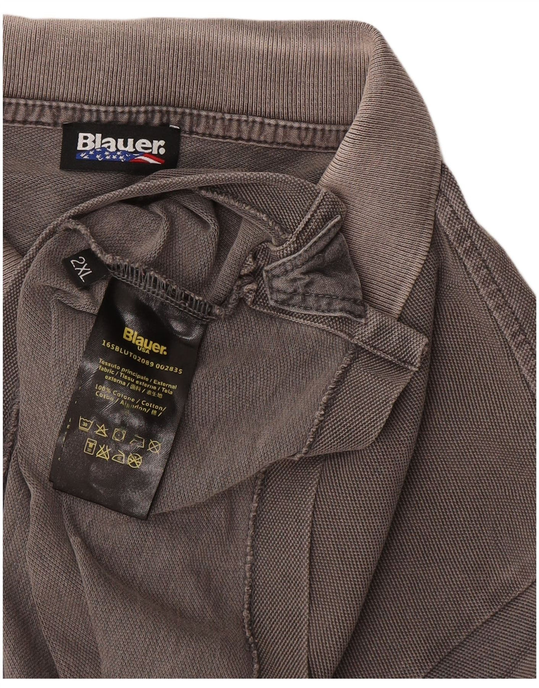 Cămașă polo Blauer pentru bărbați, cu formă normală, 2XL, bumbac gri