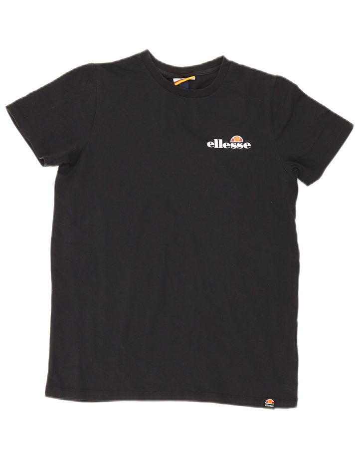 Tricou cu grafica Ellesse pentru baieti Top 8-9 ani bumbac negru mediu