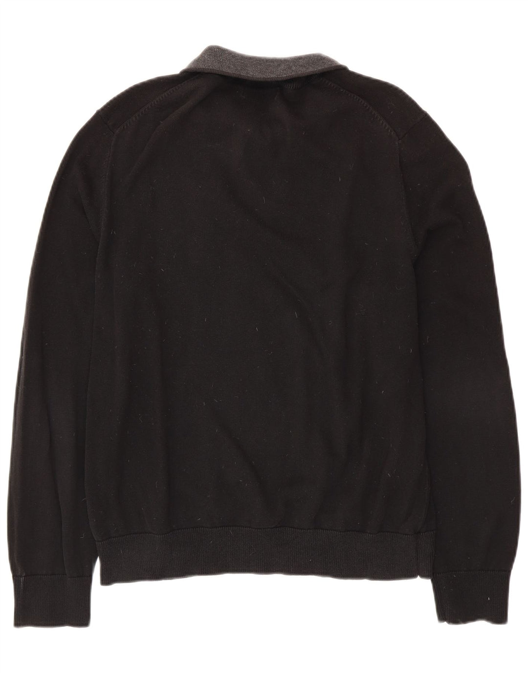 Pulover pentru bărbați NAUTICA, cu fermoar, cu gât, bumbac mare, negru