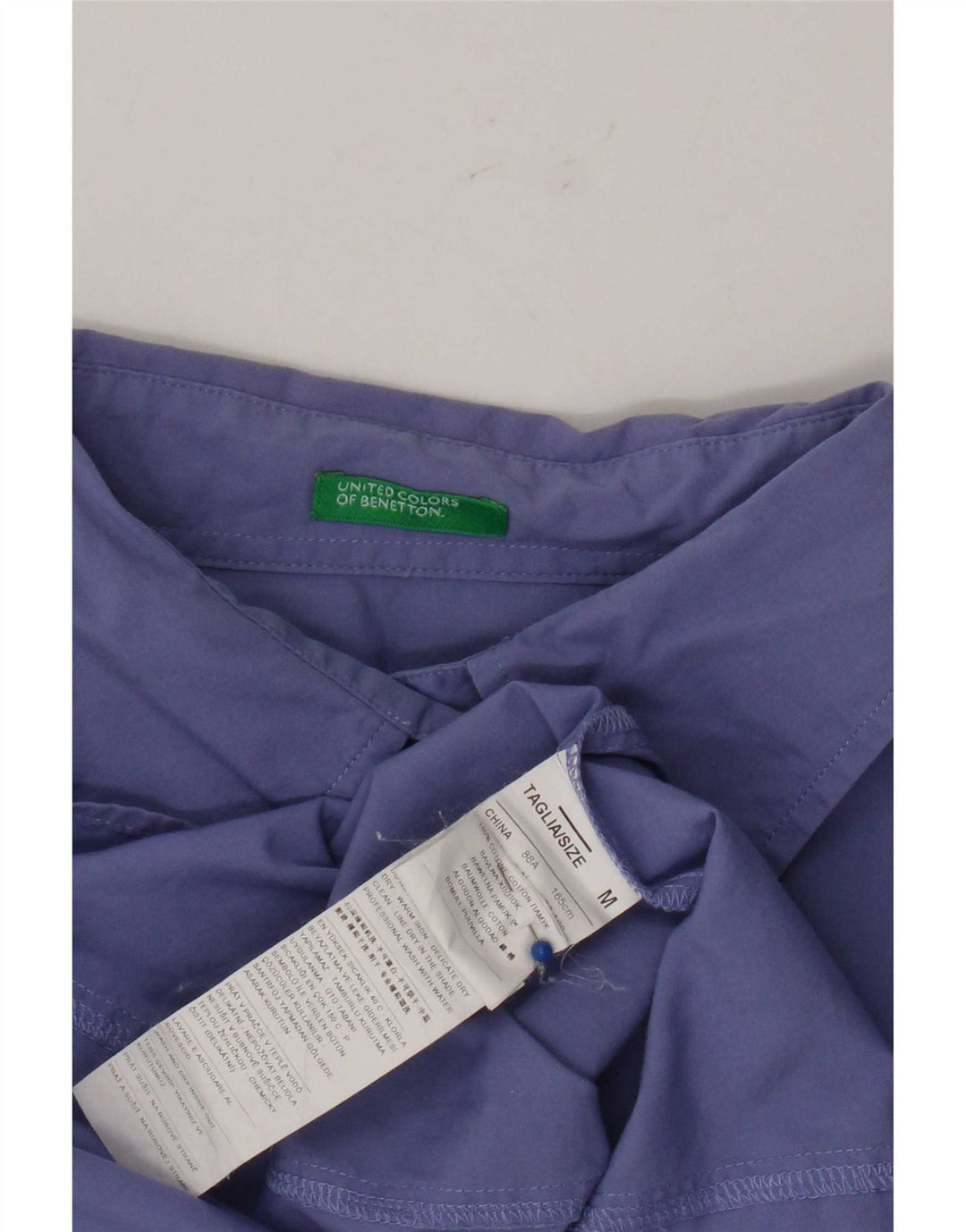 Cămașă Benetton pentru femei UK 14, bumbac violet mediu