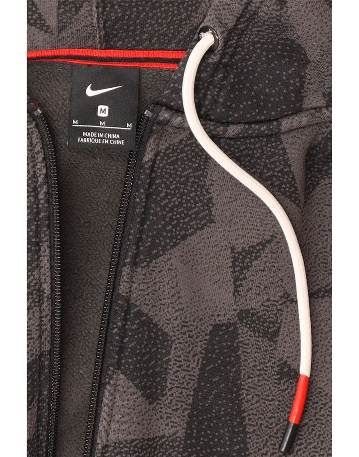 Pulover NIKE pentru bărbați, cu fermoar, gri mediu geometric