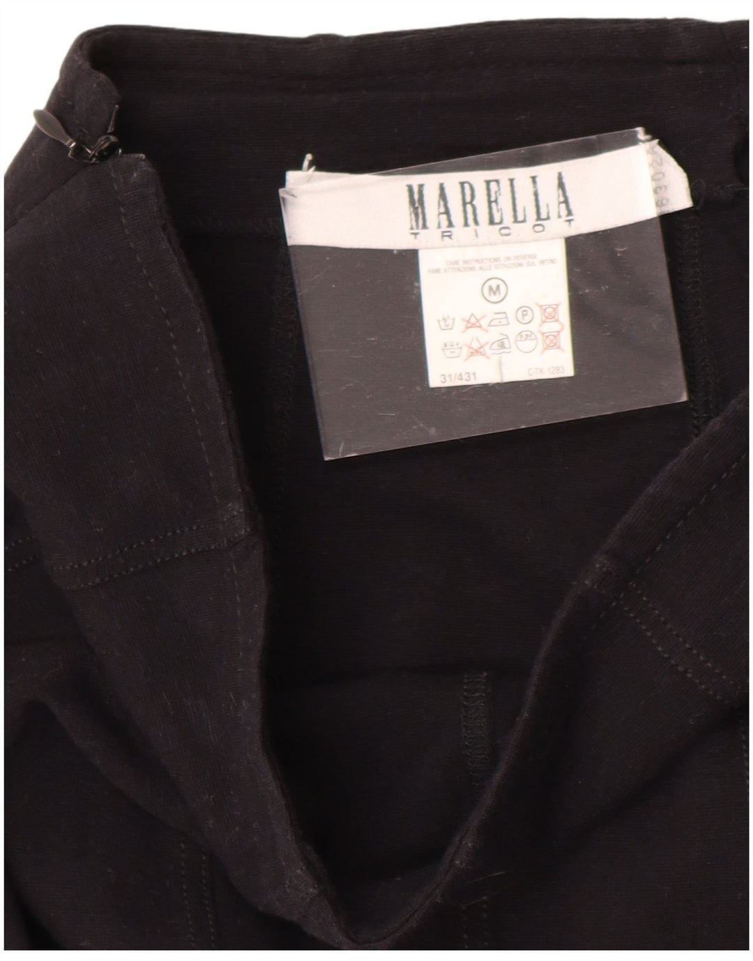 MARELLA Womens Tricot Pencil Skirt Medium W28  Black