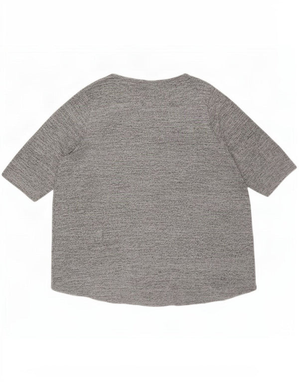 Marks & Spencer pentru femei Autograph Graphic Top mânecă 3/4 UK 26 5XL gri