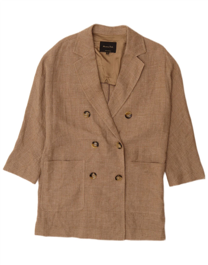 Massimo Dutti Manecă dublu pentru bărbați, 3/4 UK 36, maro, carouri mici