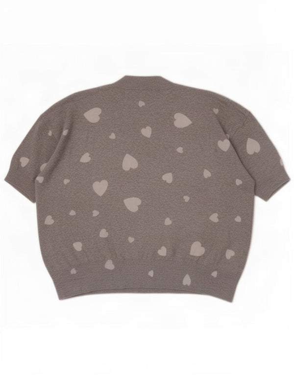 Pulover pentru femei Marks & Spencer, cu mânecă scurtă, cu gât țestoasă, UK 18 XL Gre