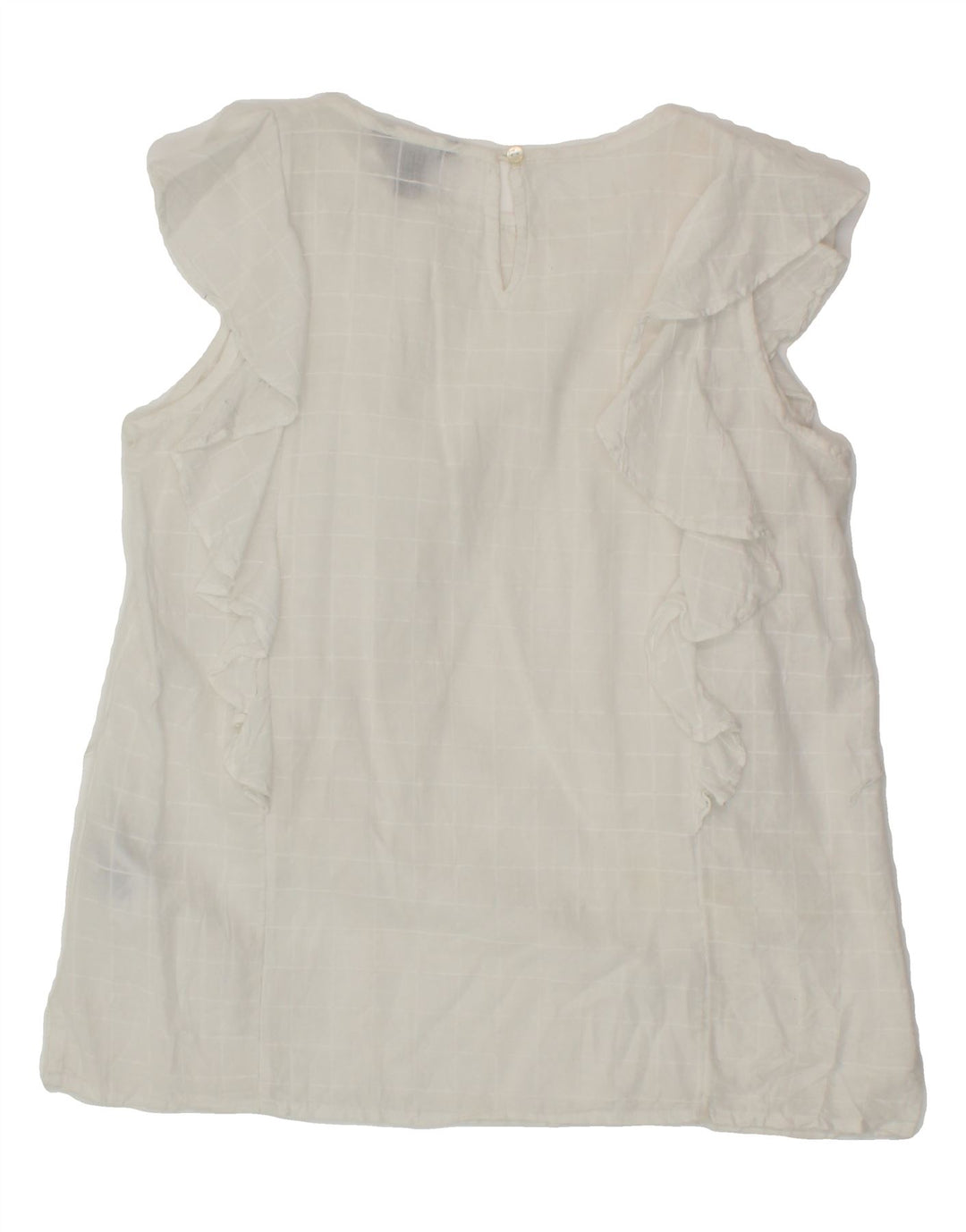 CHAPS Womens Blouse Top UK 14 Medium White Cotton Vintage Chaps and Second-Hand Chaps from Messina Hembry 