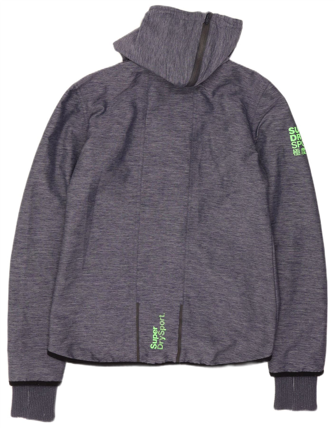 Jachetă Windbreaker pentru femei cu glugă Superdry UK 14 Mediu Nailon bleumarin