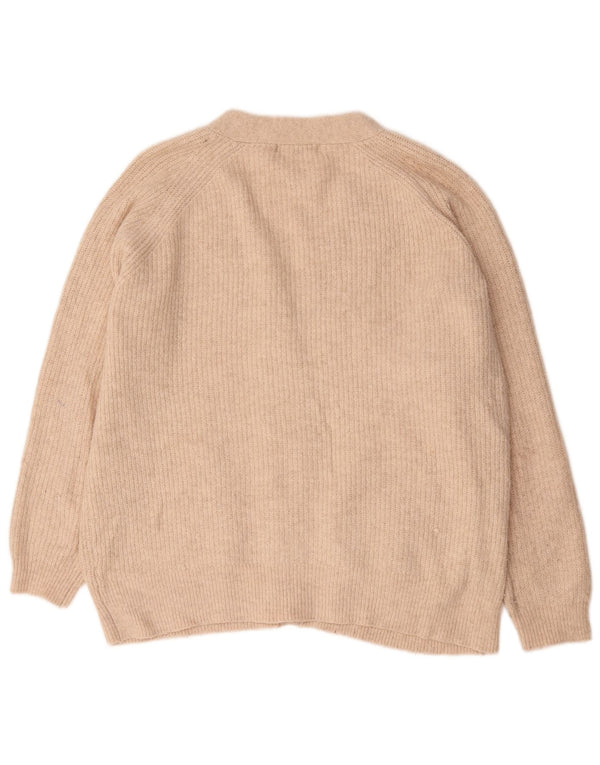 Pulover cardigan supradimensionat pentru femei Marks & Spencer UK 16 mare bej acrilic