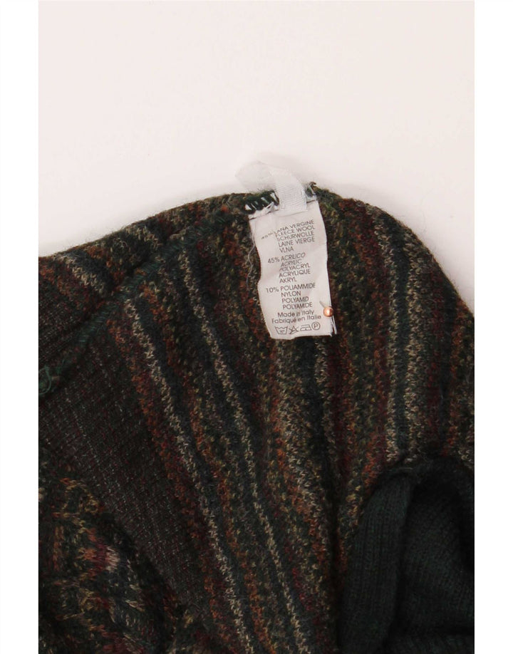 Pulover cardigan pentru bărbați Rodes 2XL maro lână geometrică