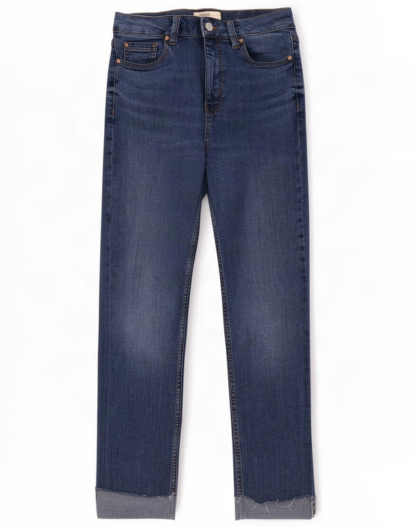 Marks & Spencer Blugi slim cu țigară pentru femei UK 10 Small W27 L26 Blue