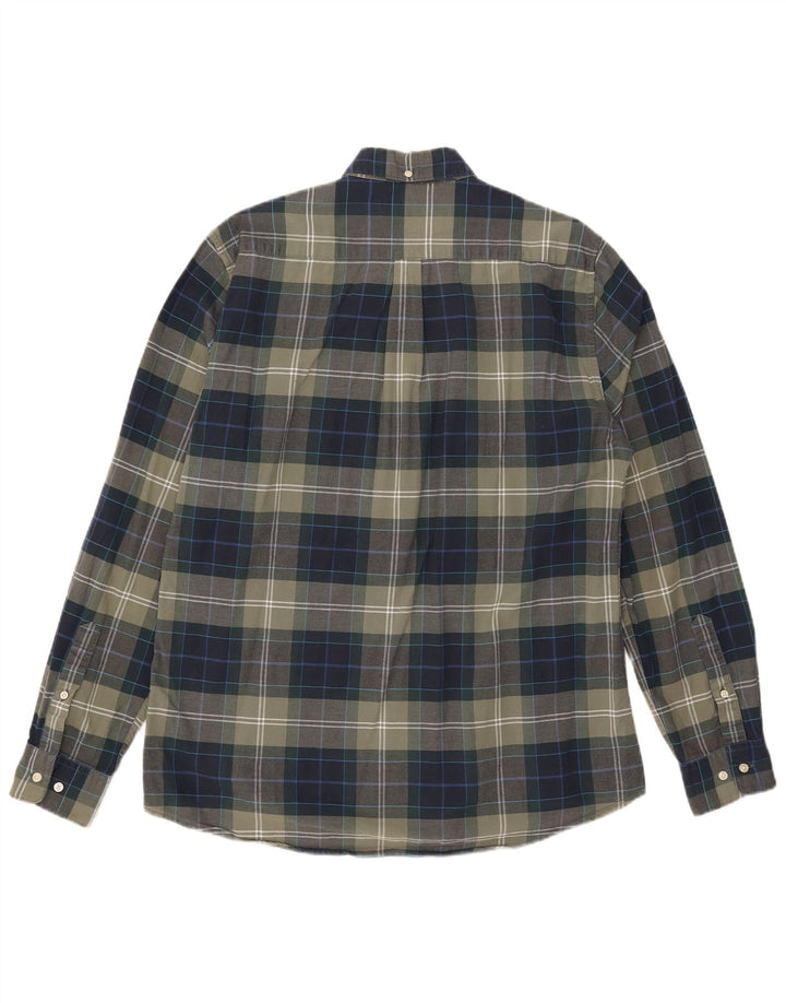 Cămașă pentru bărbați Barbour Tailored Fit, bumbac cu carouri verzi mari