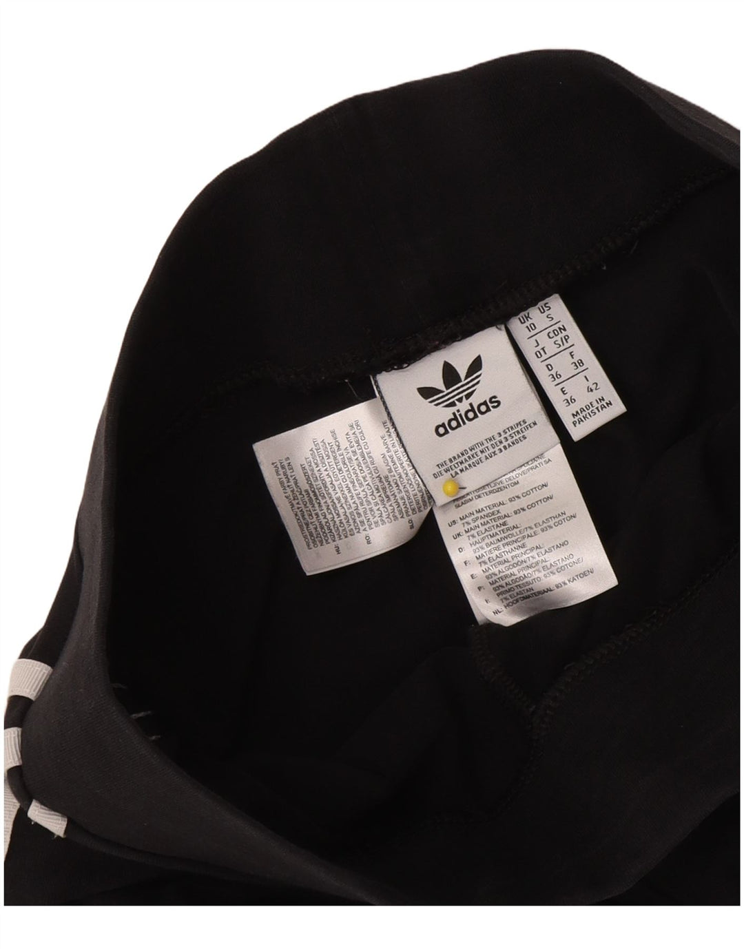 Leggings pentru femei Adidas UK 10 mic bumbac negru