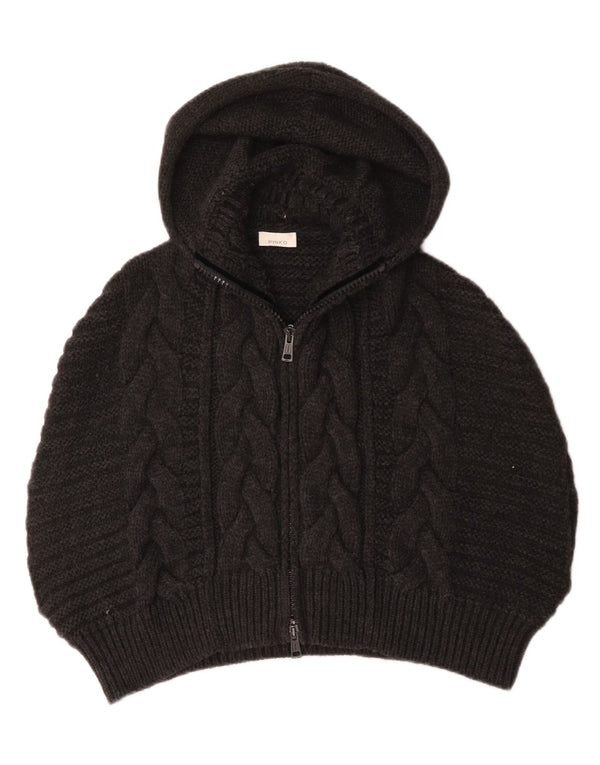 Cardigan Poncho cu glugă supradimensionat pentru femei Pinko UK 14 Gri mediu