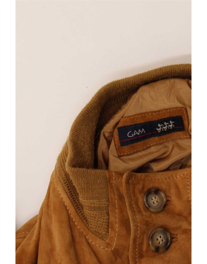 Bomber vintage pentru bărbați din piele intoarsa UK 42 XL maro