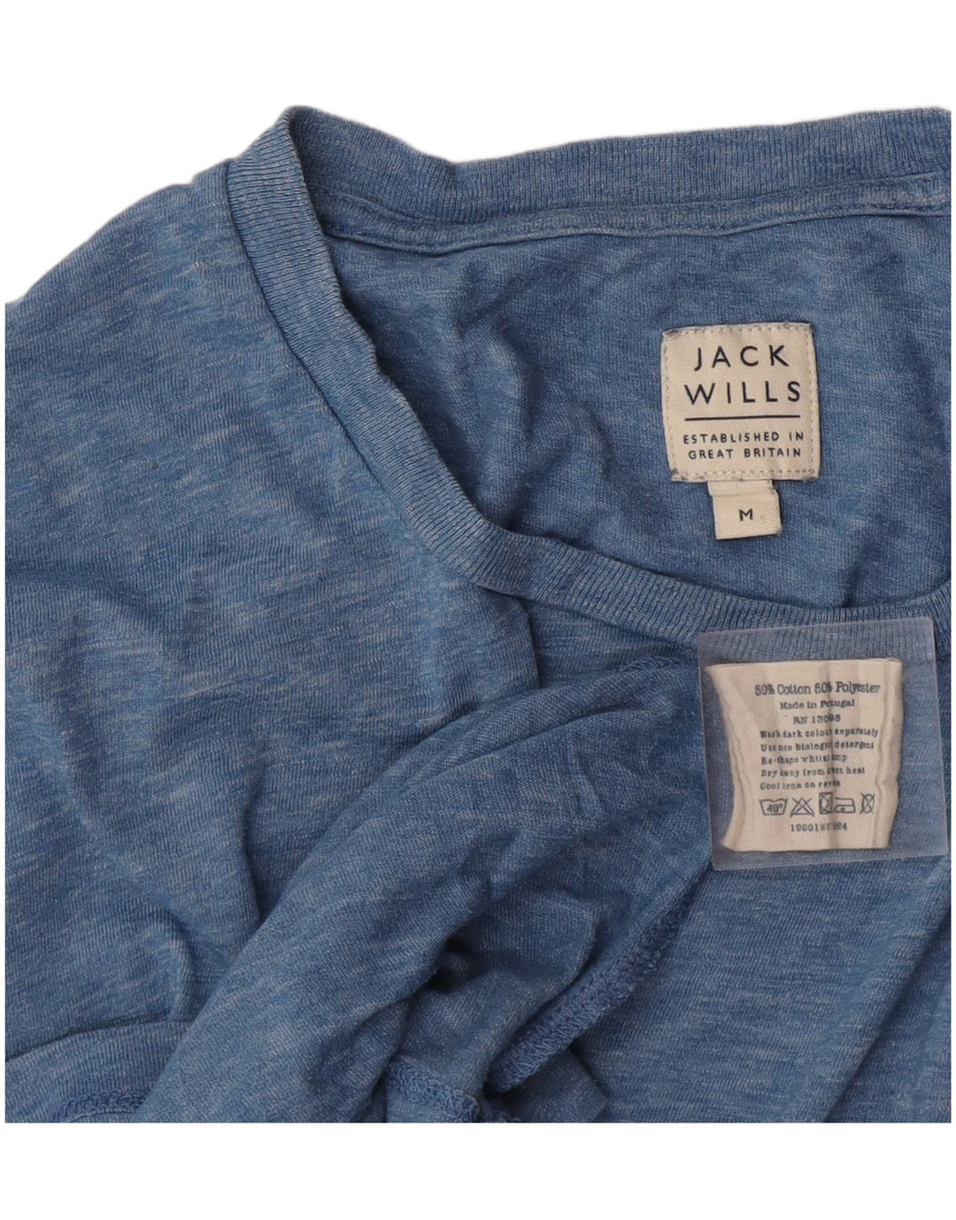 Tricou Jack Wills pentru bărbați Top mediu albastru bumbac cu pete