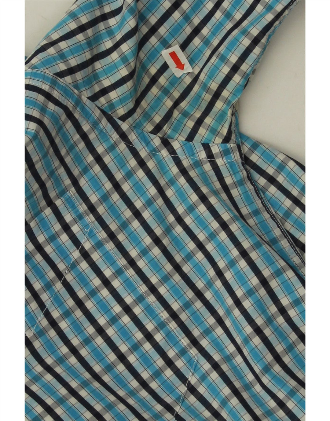 Cămașă pentru bărbați Sergio Tacchini, bumbac cu carouri albastru mediu