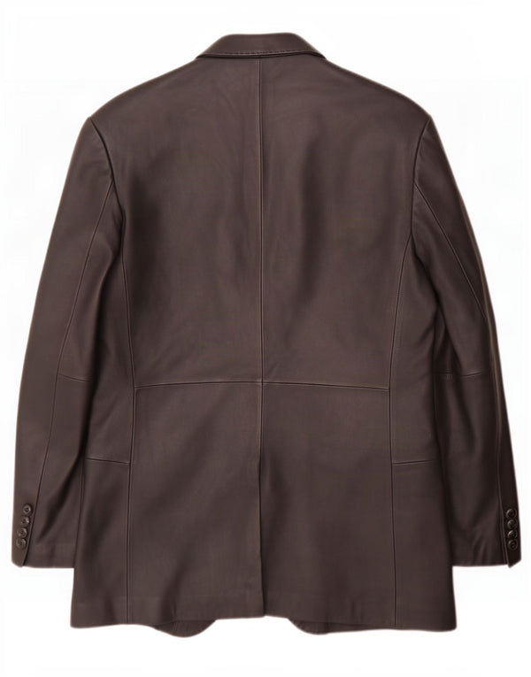 Jachetă pentru bărbați Ben Sherman din piele cu 3 nasturi, UK 40, mare, neagră