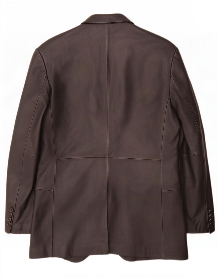 Jachetă pentru bărbați Ben Sherman din piele cu 3 nasturi, UK 40, mare, neagră