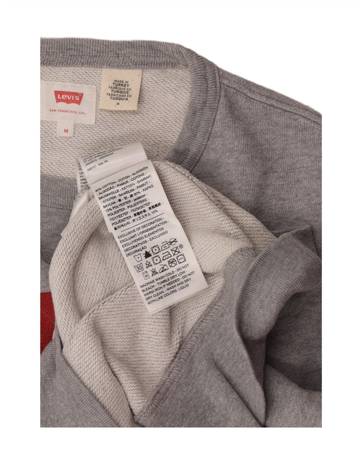 Levi's Pulover grafic pentru bărbați, bumbac, gri mediu