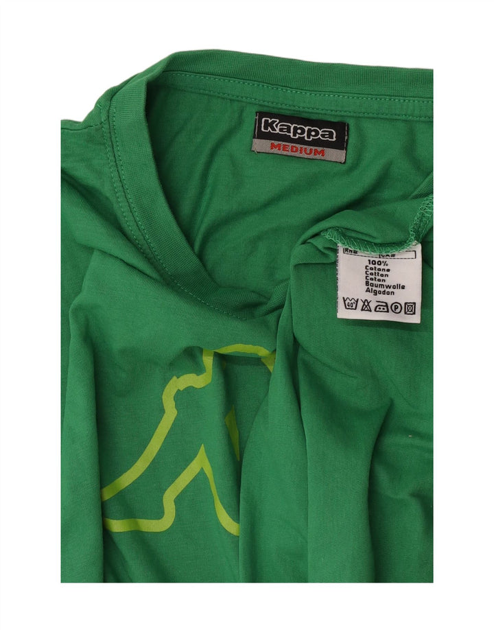 Tricou grafic pentru bărbați Kappa Top din bumbac verde mediu