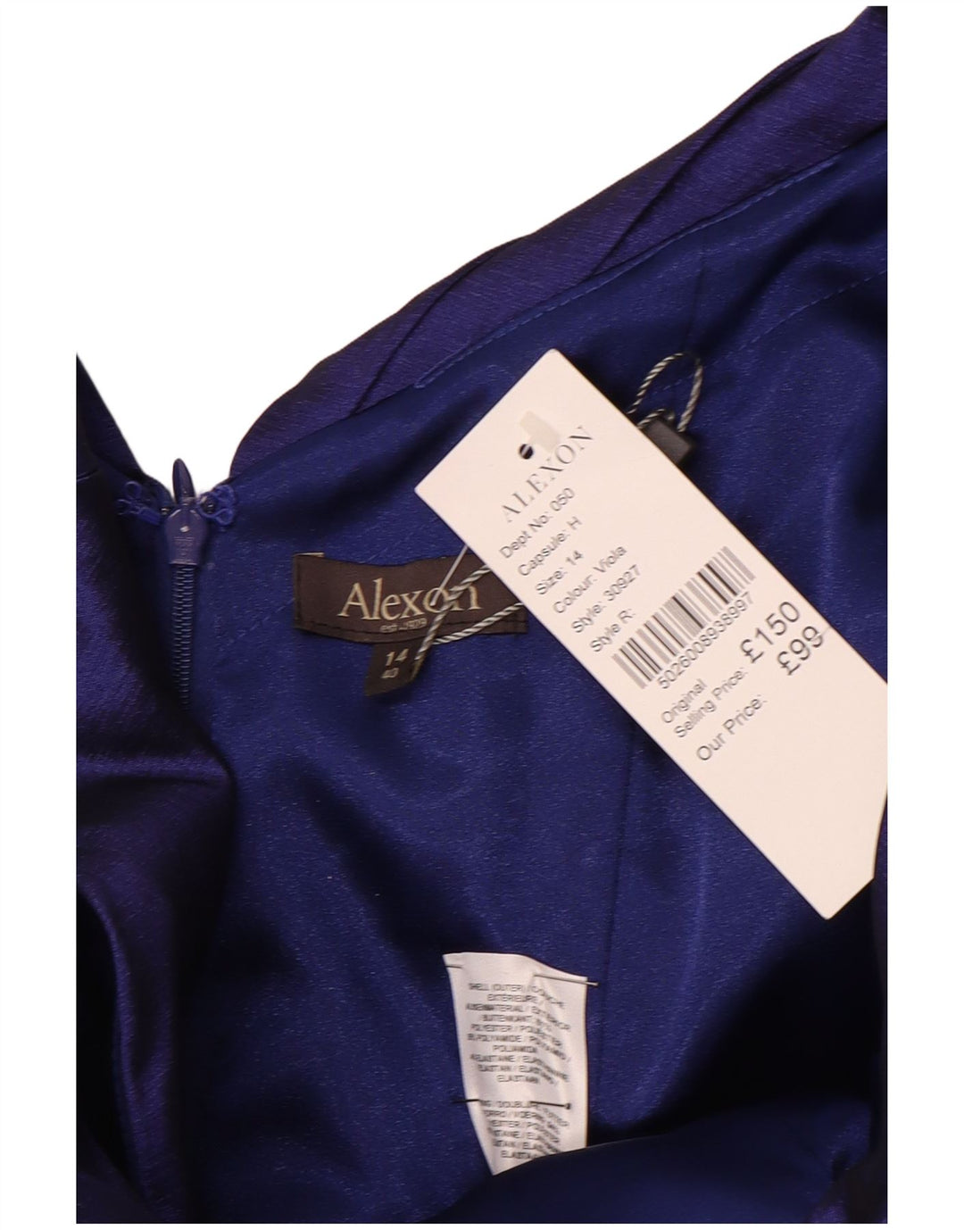 Rochie ALEXON pentru femei, fără mâneci, bodycon UK 14 Poliester violet mediu