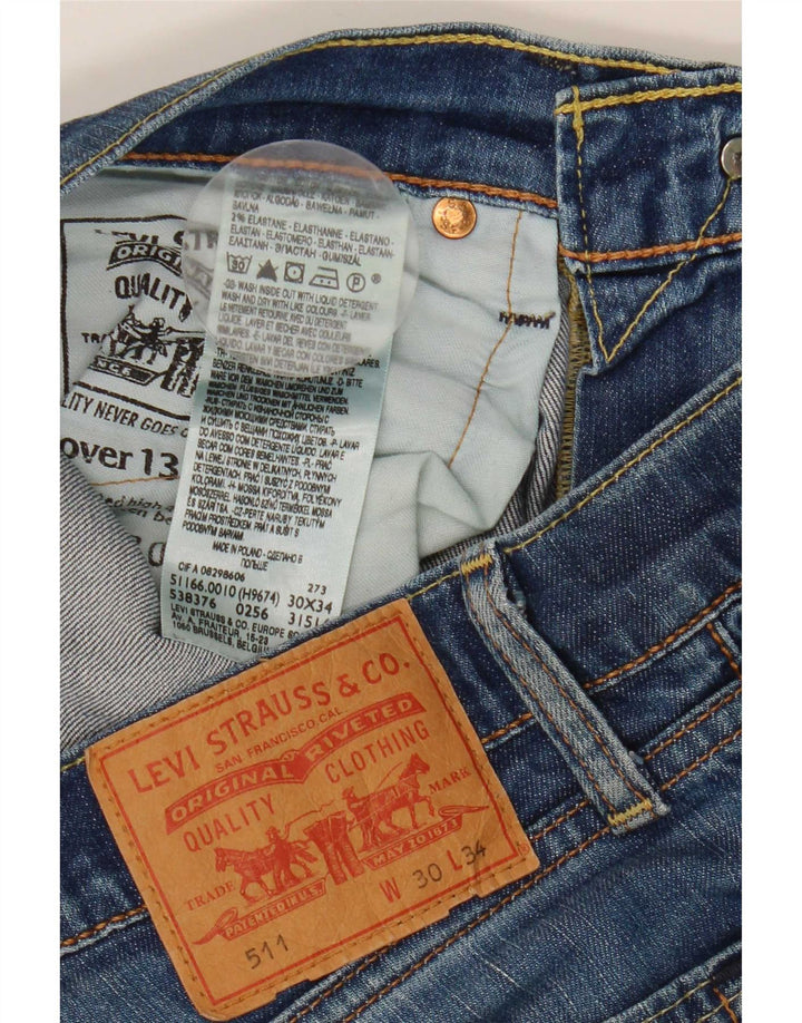 Blugi Levi's 511 Slim pentru femei W30 L34 Bumbac albastru
