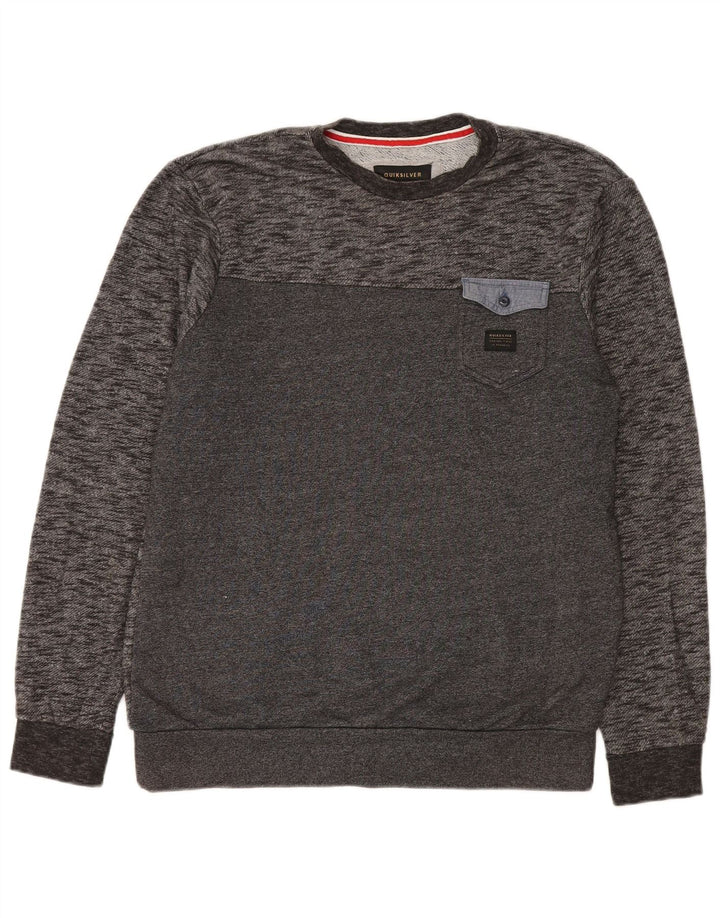 Pulover de hanorac Quiksilver pentru bărbați, mare, gri bumbac cu pete