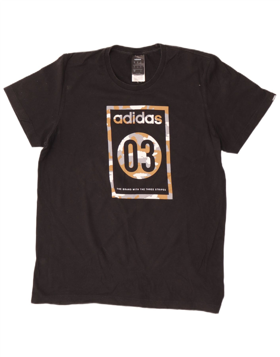 Tricou grafic Adidas pentru bărbați Top mediu negru bumbac