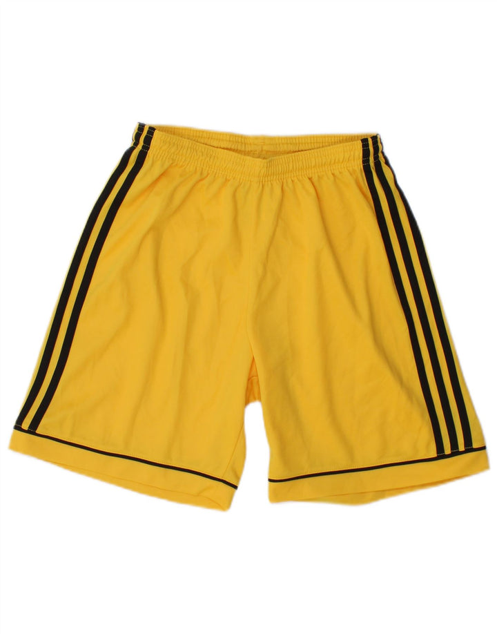 Pantaloni scurți sport adidas Climalite pentru bărbați, poliester galben mic
