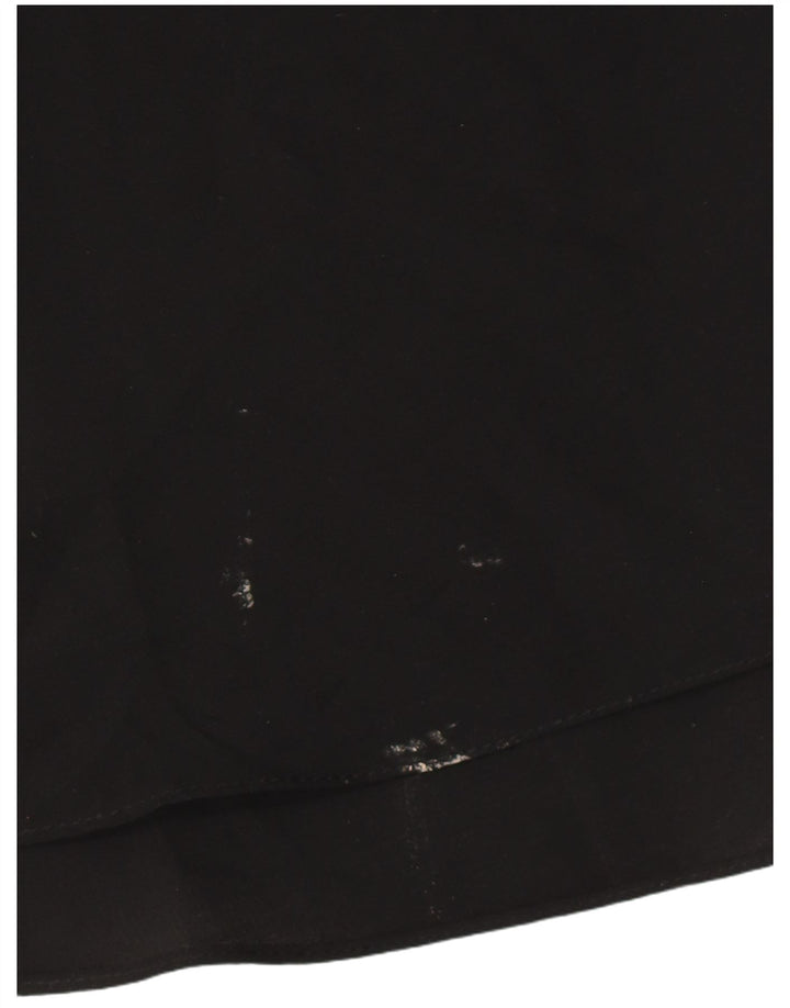 Rochie ZARA pentru femei cu volane în față, în formă de A, UK 18 XL, poliester negru